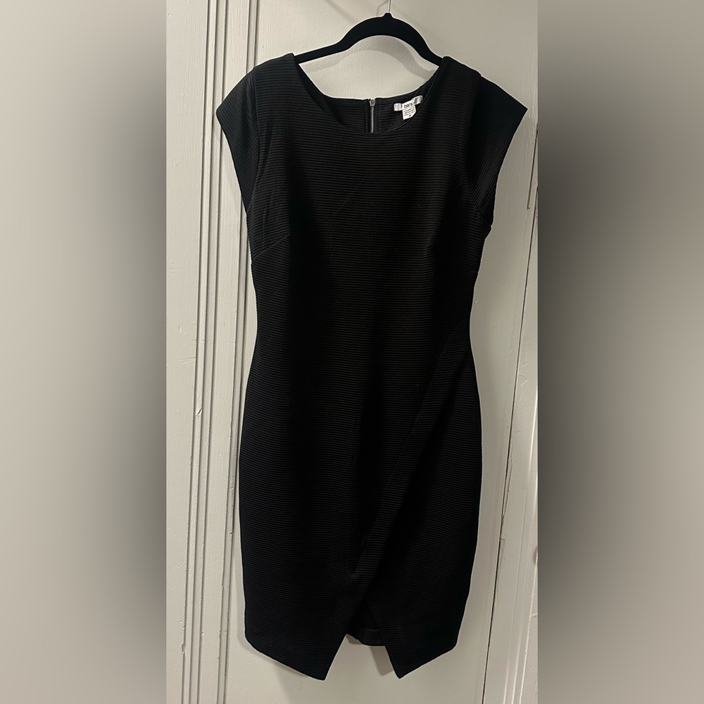 Bar III Black Ribbed Mini Dress